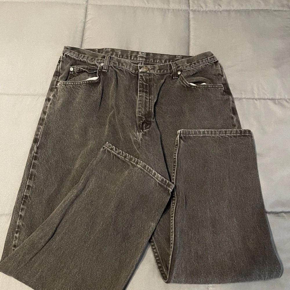 Wrangler Black Cowboy Cut Denim Jeans Men’s Size 40x30 Dark Wash